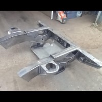 DEFENDER TD5 90 HD REAR 1/4 CROSSMEMBER/CHASSIS COMPLETE WITH 3MM HD TANK CRADLE